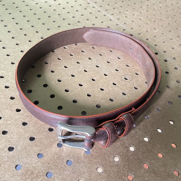 Joseph Bruce Leather Belt Men Size 34/90 Brown Genuine Italian J0703T MINT - Picture 2 of 8